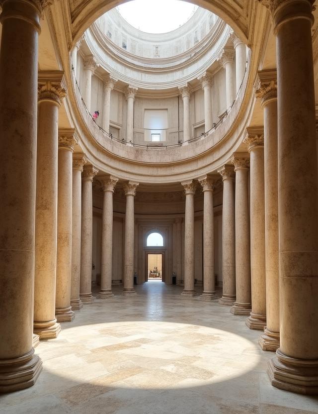 Interno circolare della basilica di Santo Stefano Rotondo
